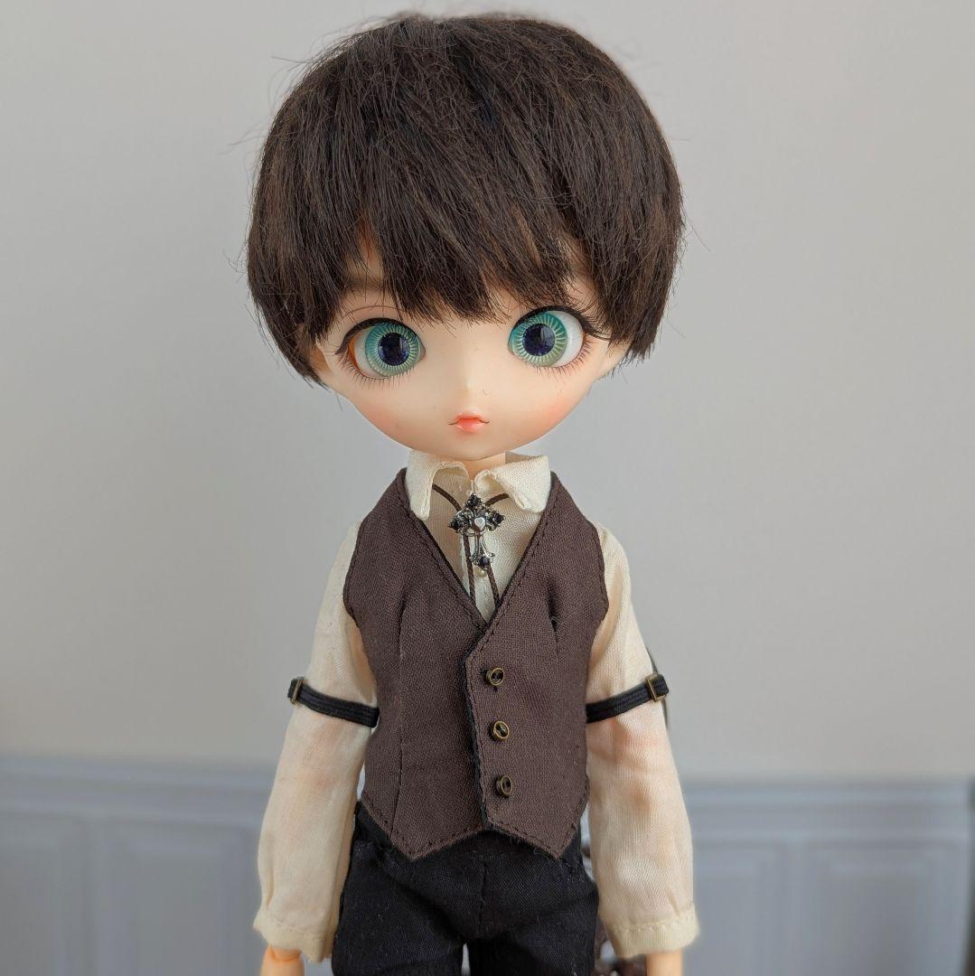 1534※ハルモニアブルームアウトフィット※茶色のカマーベストとパンツのセット※