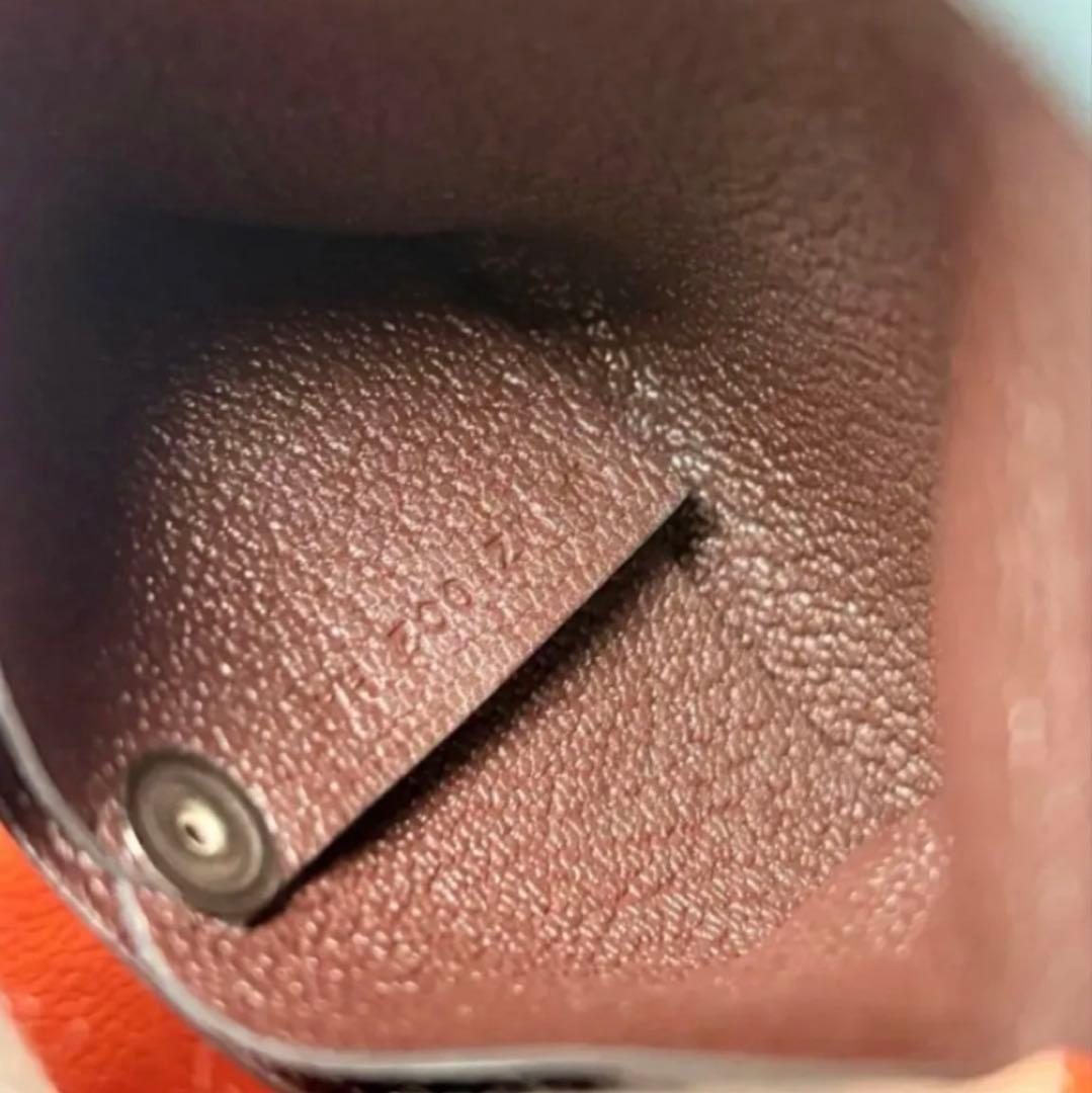 エルメス　HERMES 24年製　ケース　バスティア　小銭入れ　バイカラー