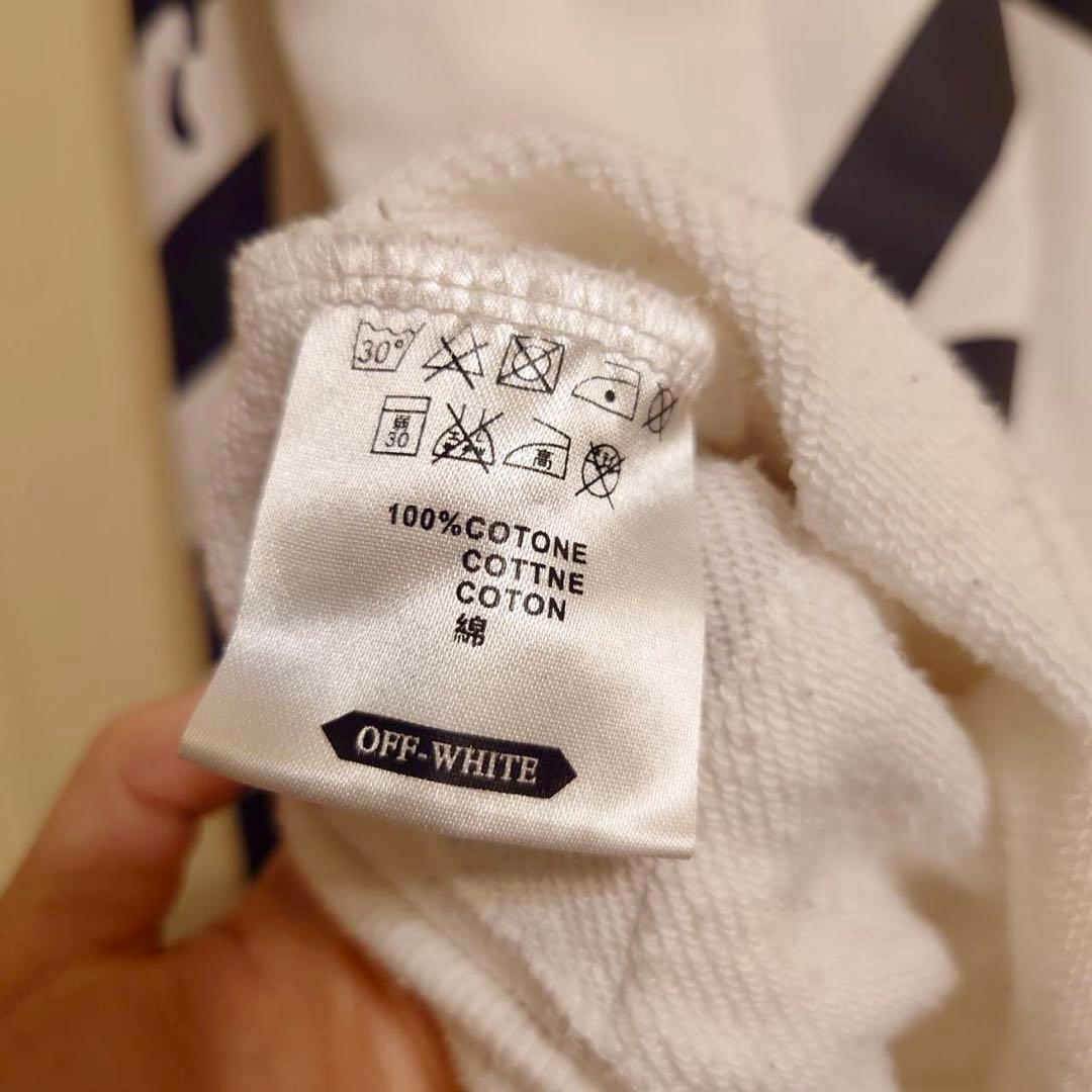 OFF-WHITE オフホワイト　パーカー　白　L