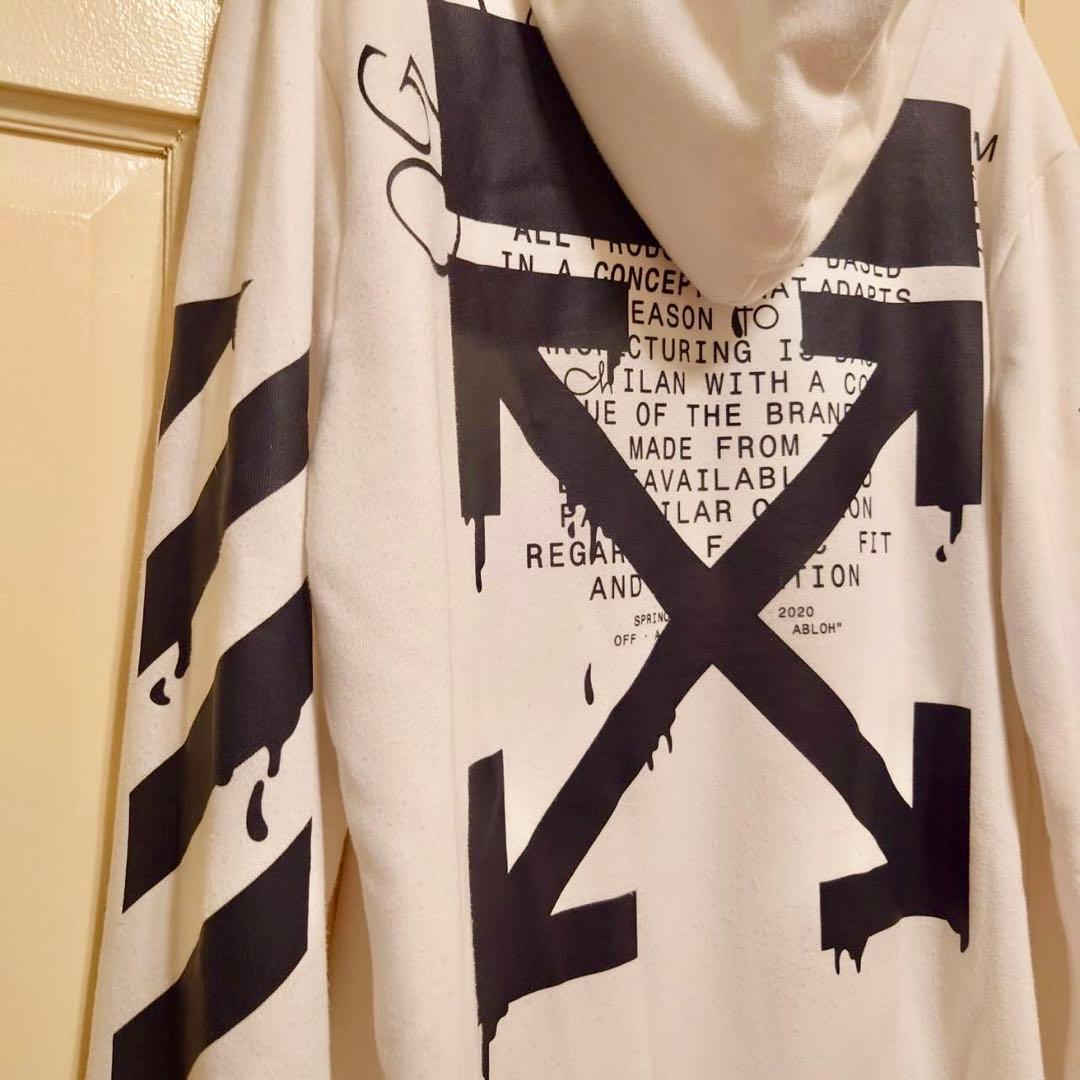 OFF-WHITE オフホワイト　パーカー　白　L