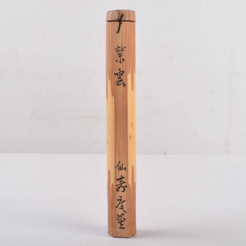 茶道具　仙寿庵堂　茶杓　銘「紫雲」　共筒共箱　C　8419