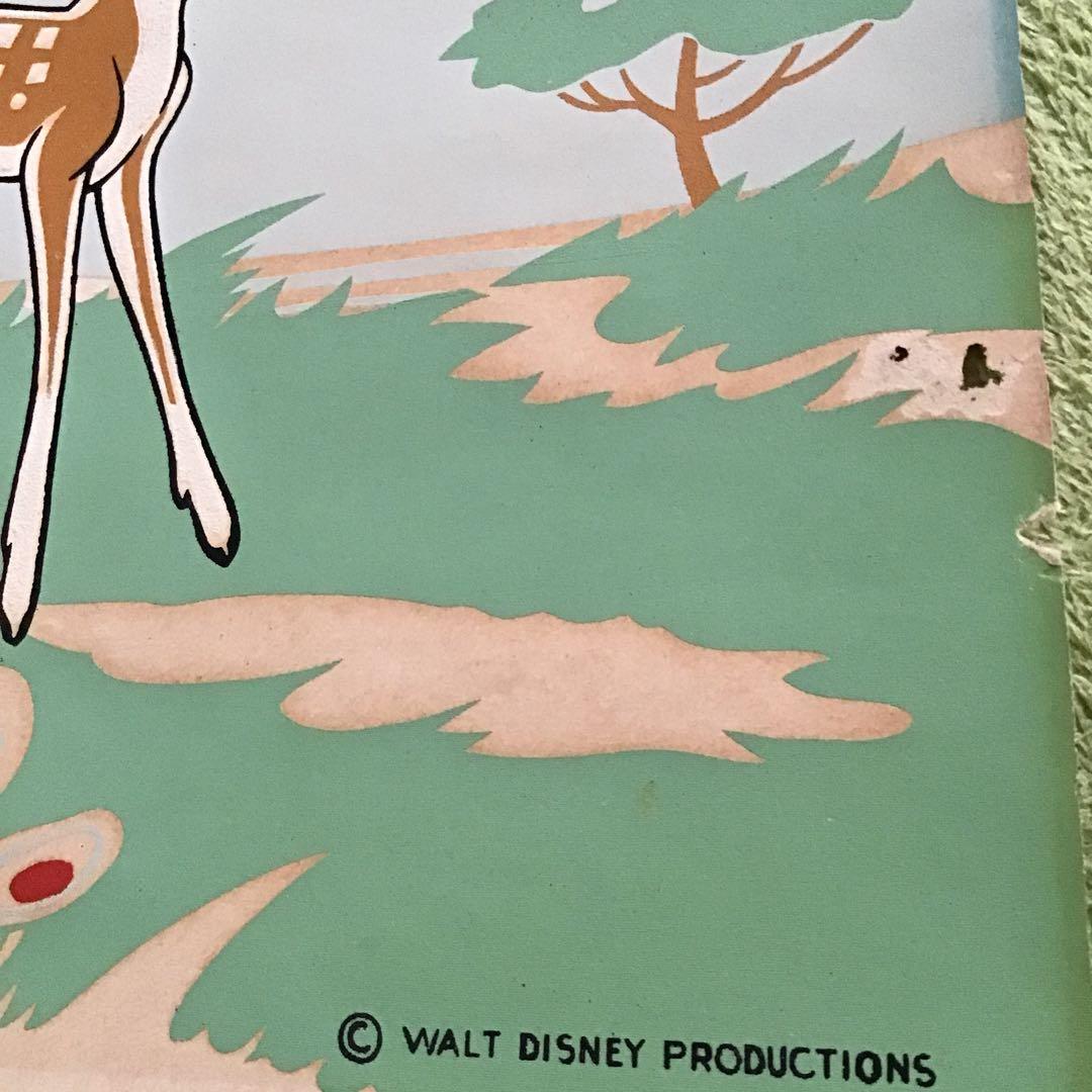 40s 50s バンビ ＆ サンバー ビンテージ 絵画 W.D.P.