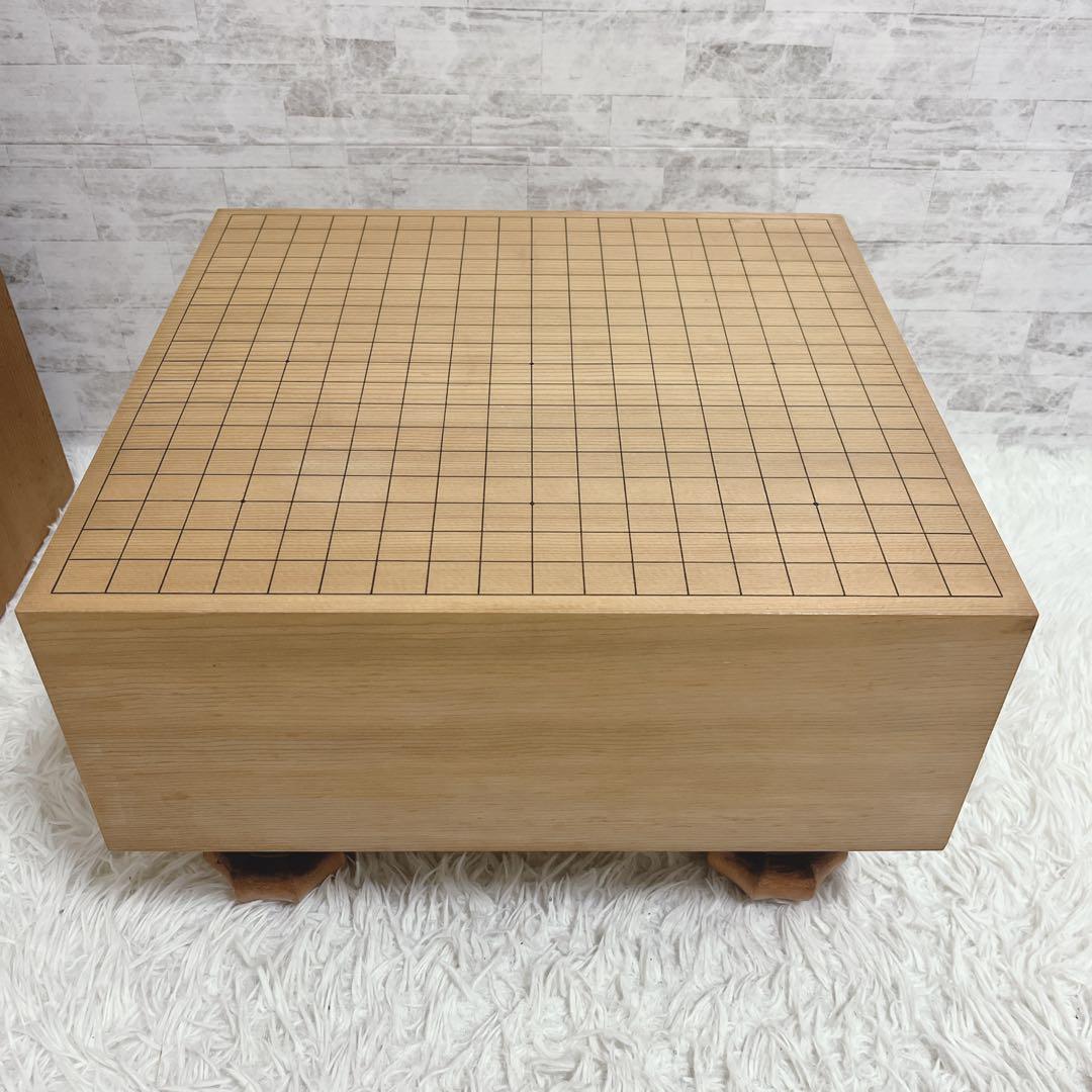 囲碁盤 蛤碁石 32号 那智黒碁石 へそ付 脚付き碁盤 ハマグリ 本榧? 新榧?