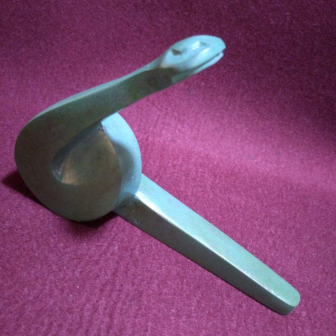 高岡銅器　干支置物　開運招福 「富貴・巳」三枝惣太郎 作