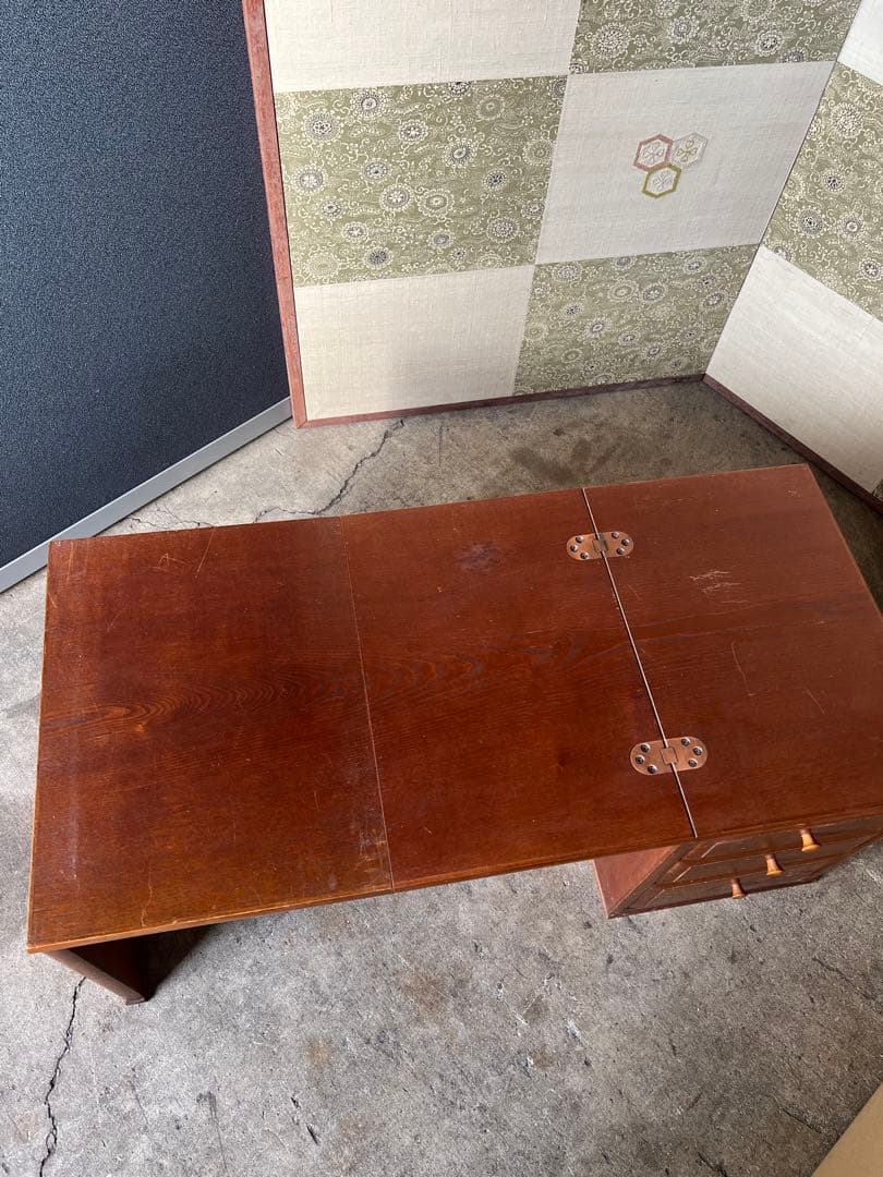 片袖机 折りたたみ文机 レトロ家具 アンティーク 時代家具