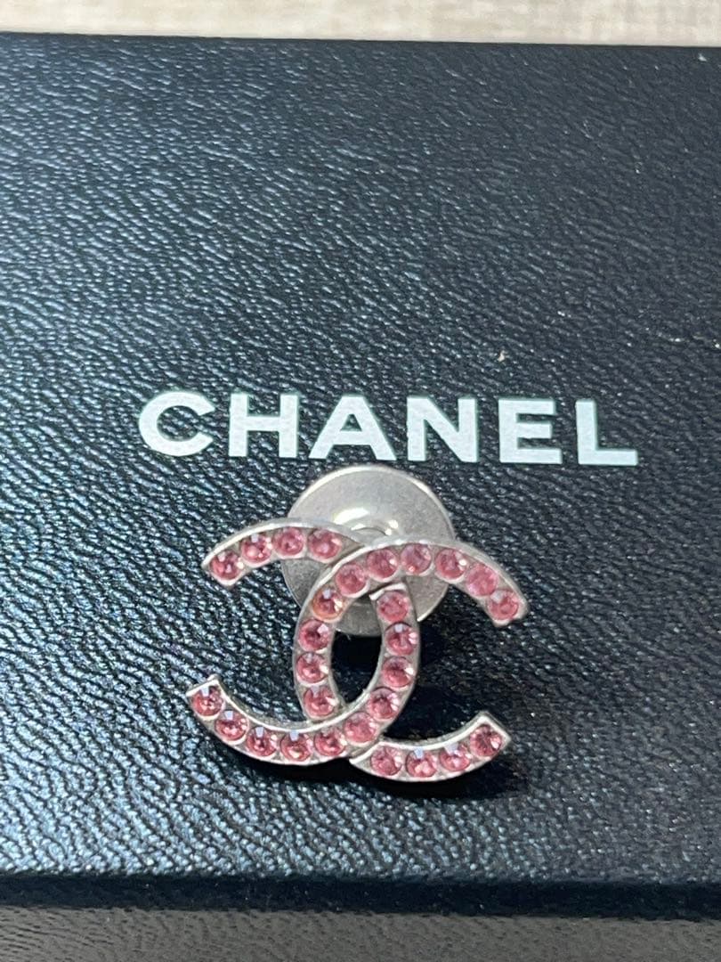 CHANEL CCロゴ ブローチ ピンク　ピンバッジ　ビンテージ