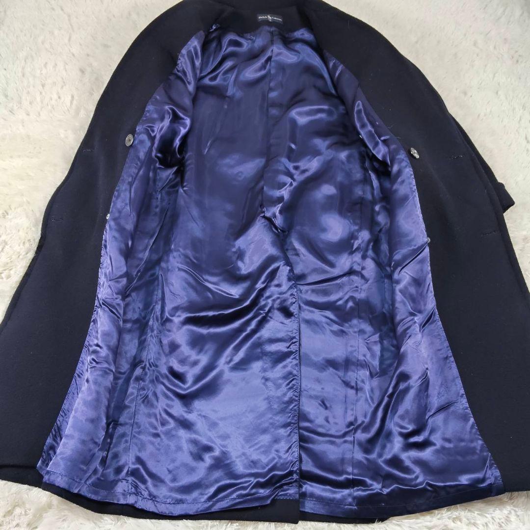 ラルフローレン マキシ丈 ダブルチェスターコート ウール ネイビー 美品