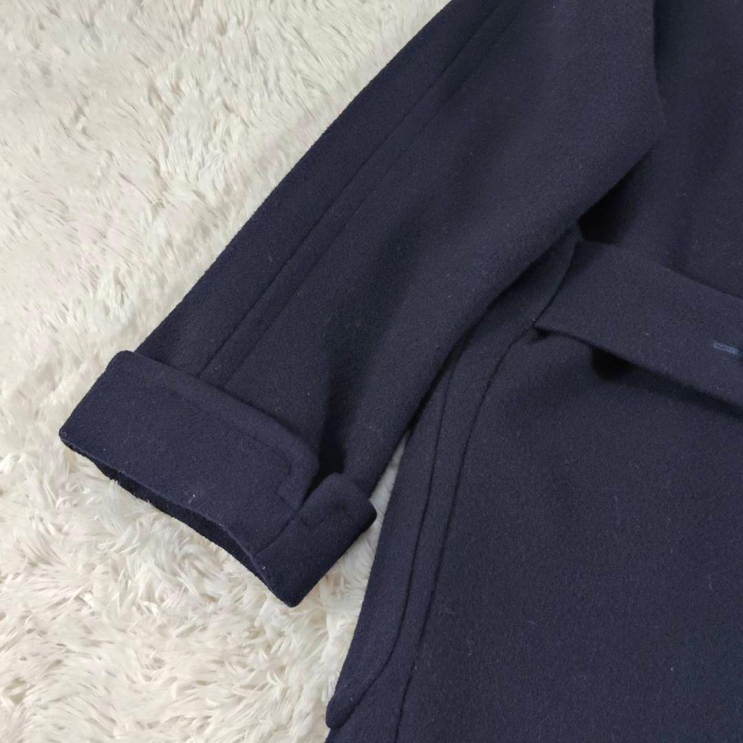 ラルフローレン マキシ丈 ダブルチェスターコート ウール ネイビー 美品