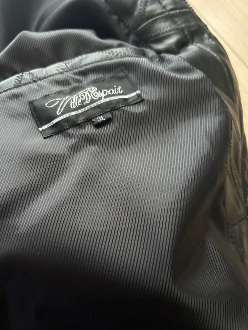 ニシノインターナショナル★メンズ★革ジャン・レザージャケット・ライダース★黒3L