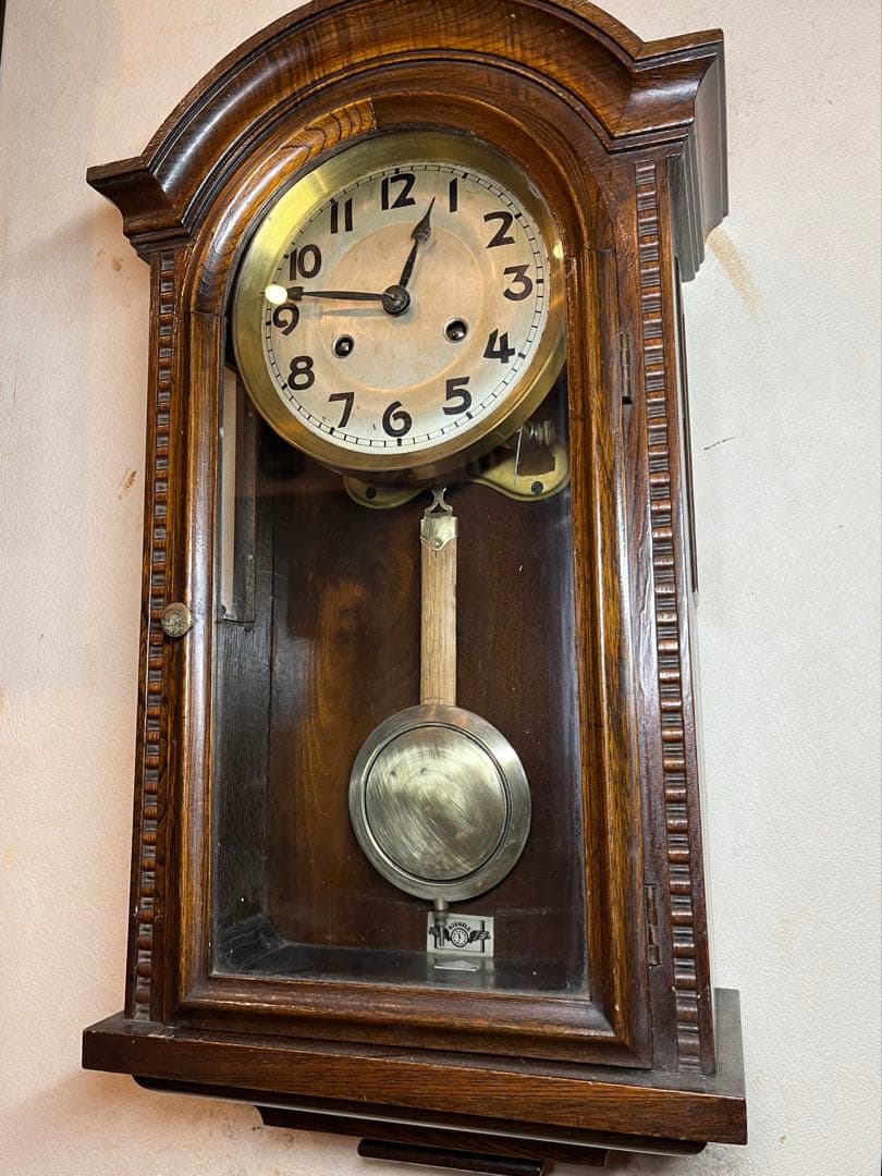 キンツレー　独　柱時計　古時計　振り子　ゼンマイ　アンティーク　レトロ　精工舎