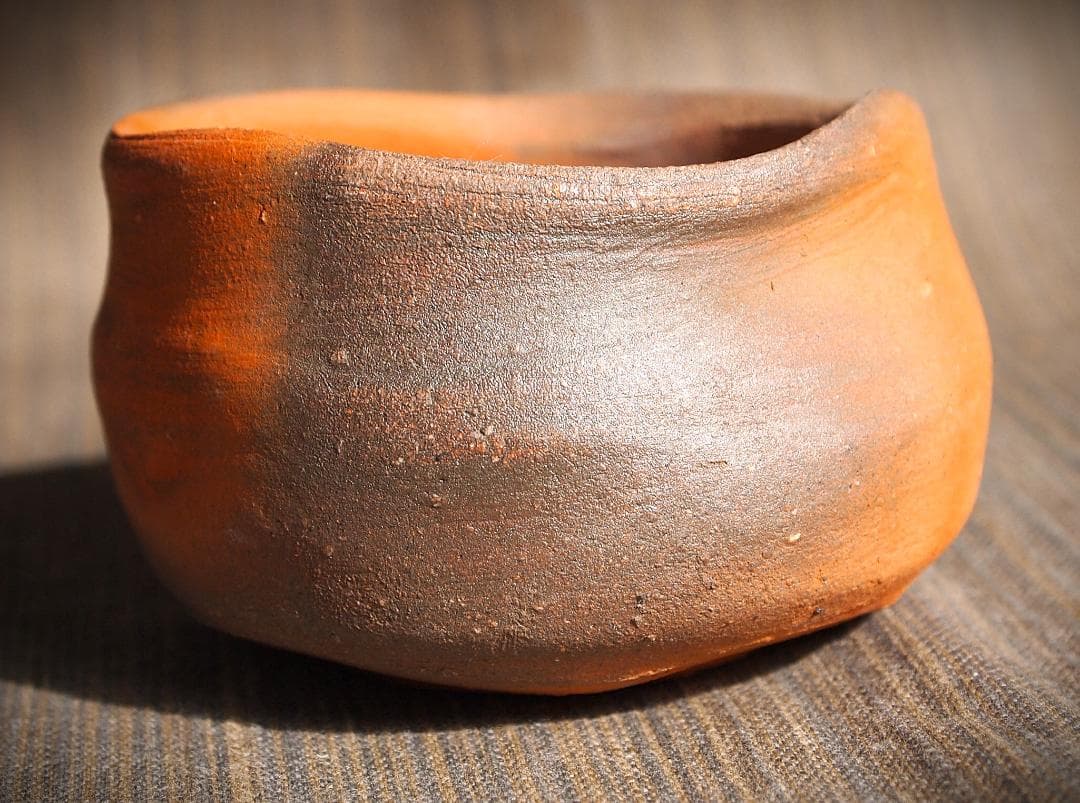 人気作家★中村和樹【師：中村真・中村六郎】★備前【窯変】ぐいのみＡＡ★共箱・布