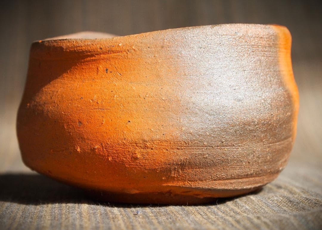 人気作家★中村和樹【師：中村真・中村六郎】★備前【窯変】ぐいのみＡＡ★共箱・布