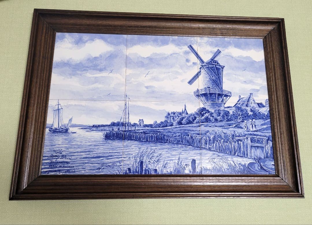 デルフト焼き タイル 壁掛け 額絵