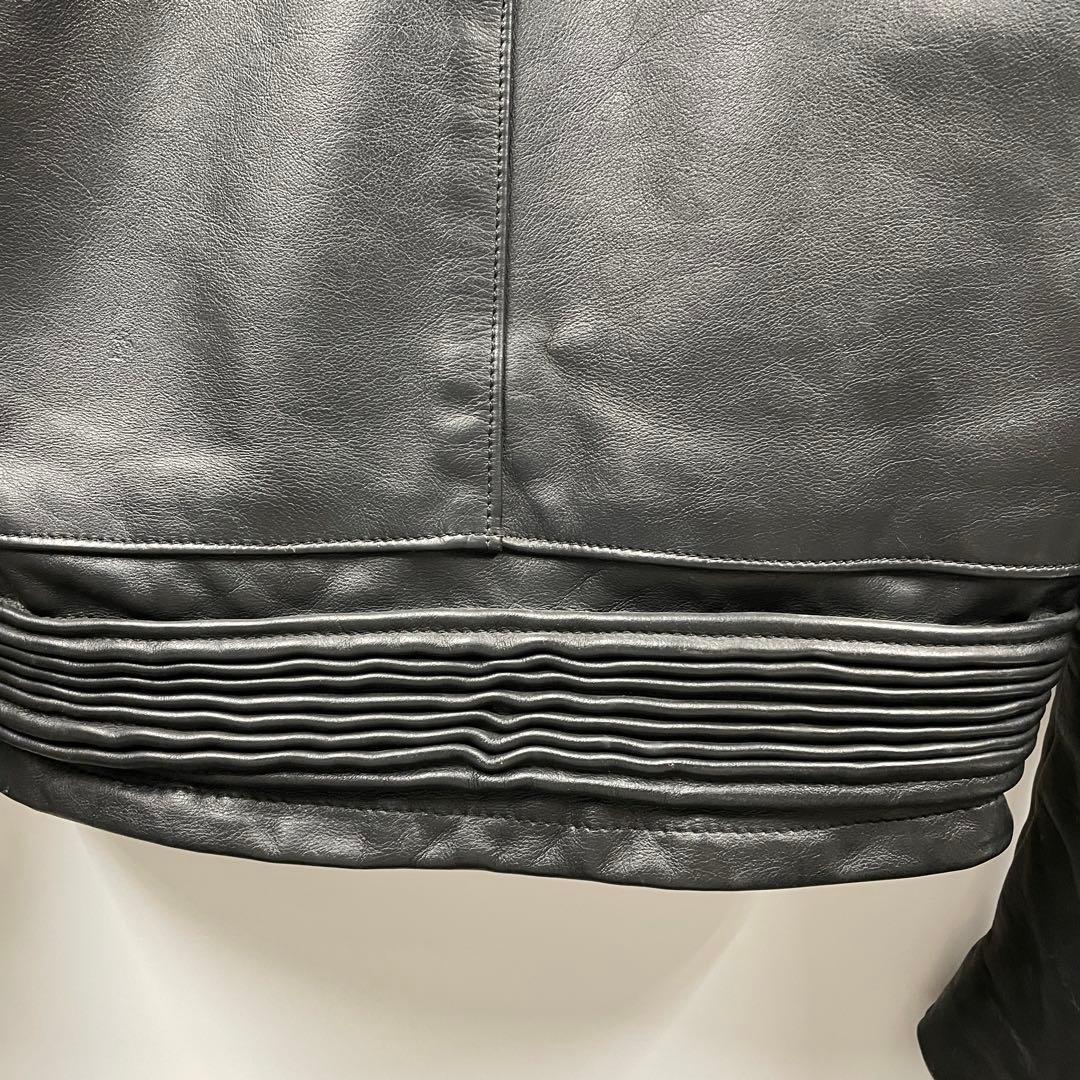 【U62】 訳あり VANSON バンソン レザージャケット 36 ワッペン