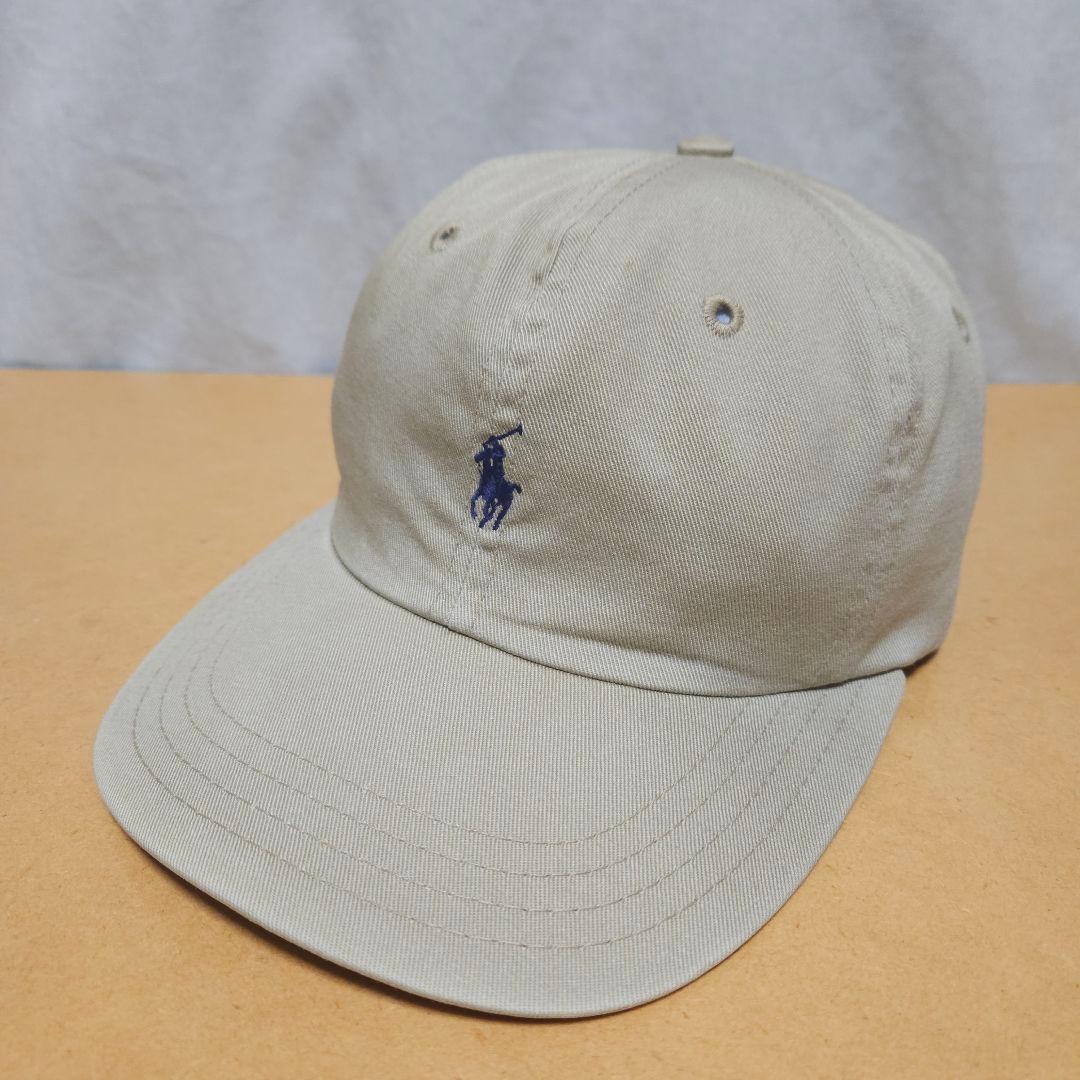 USA製 POLO ラルフローレン ポロ キャップ 茶 ベージュ ビンテージ