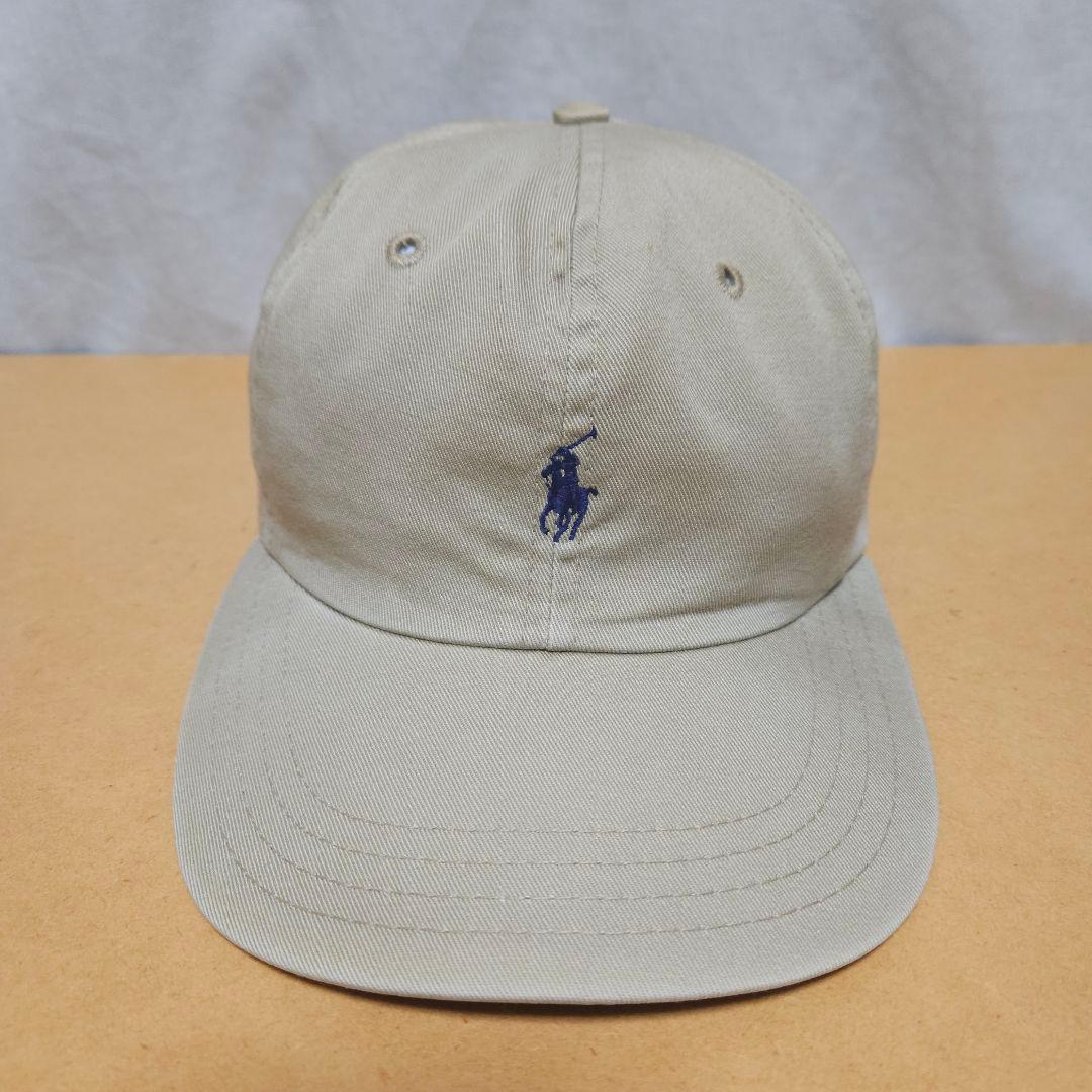 USA製 POLO ラルフローレン ポロ キャップ 茶 ベージュ ビンテージ
