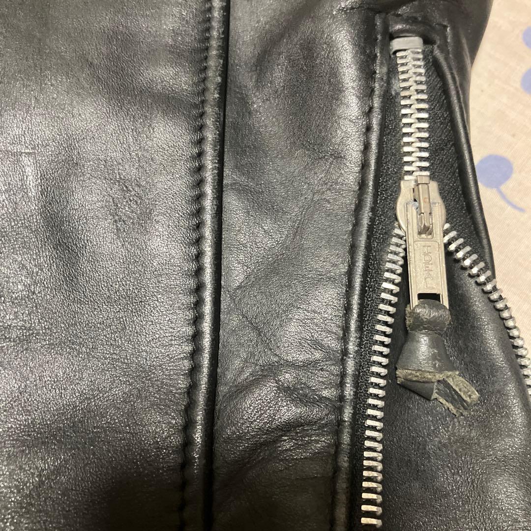 米国製42✨ SCHOTT シングル ライダース ボア ライナー ブラック641