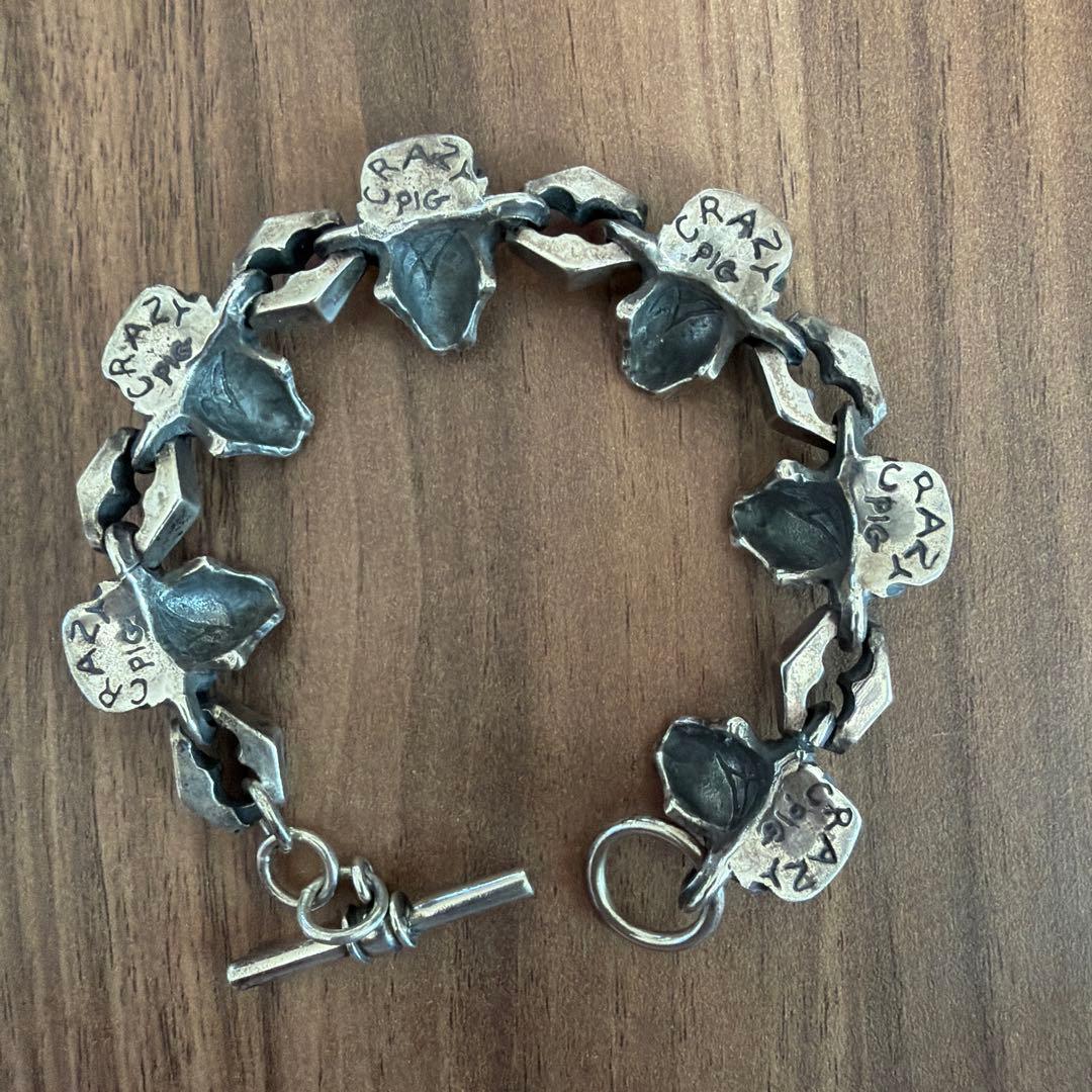 クレイジーピッグ　スカルリンクブレスレット