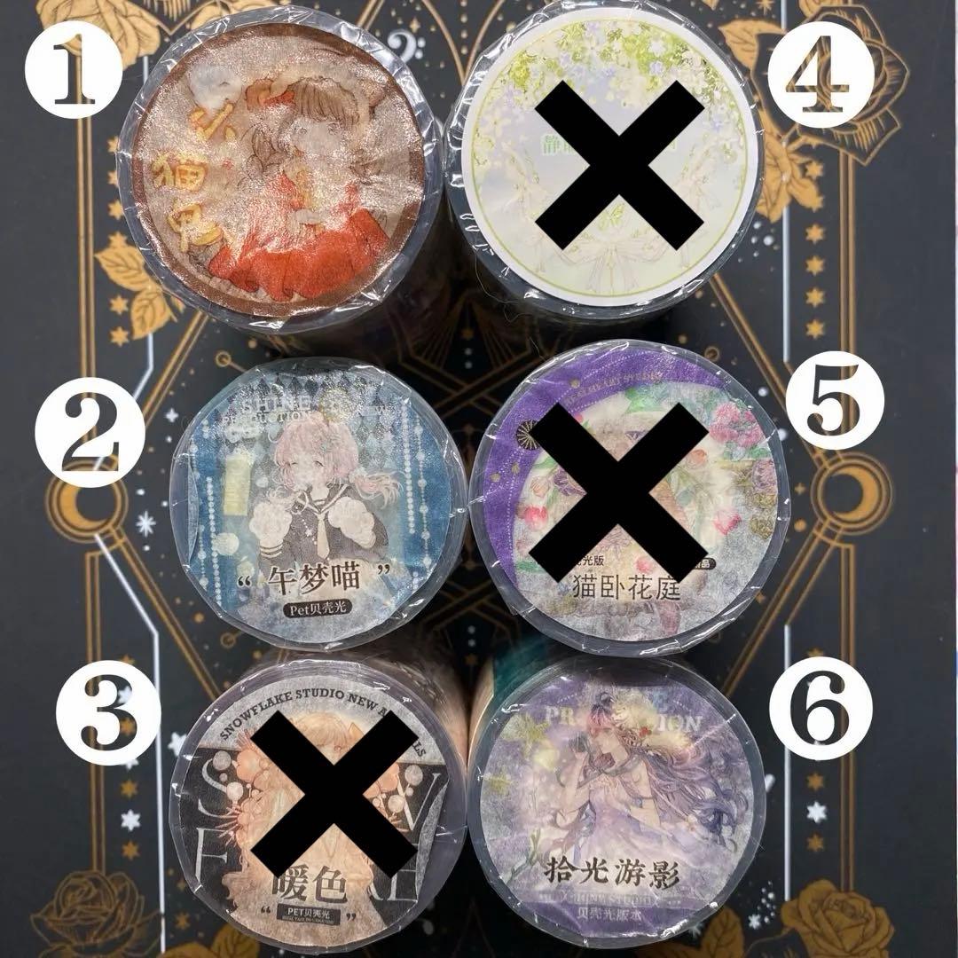 【G】海外　10m巻　貝殻光マスキングテープ　人物系/動物系/女の子