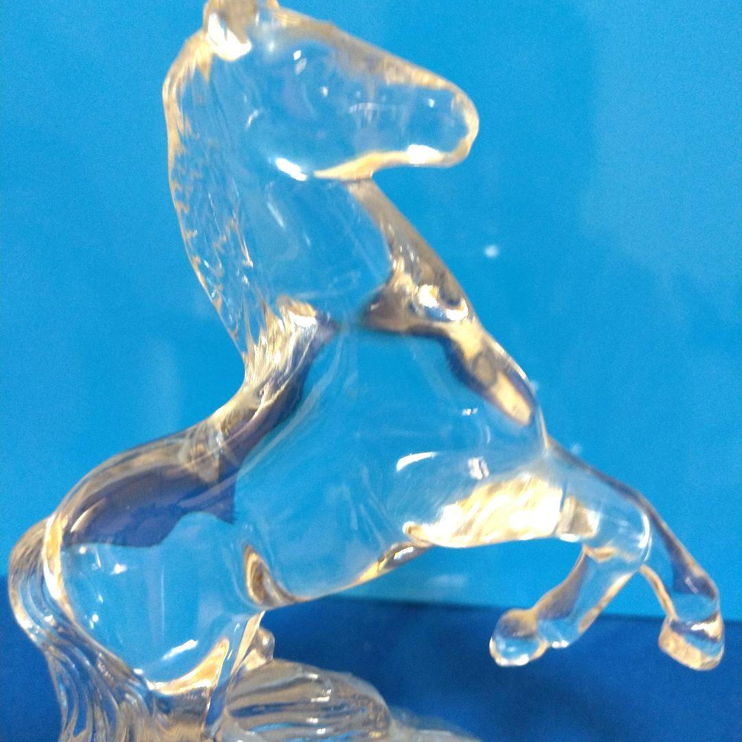 ガラス製 馬の彫刻 2体セット