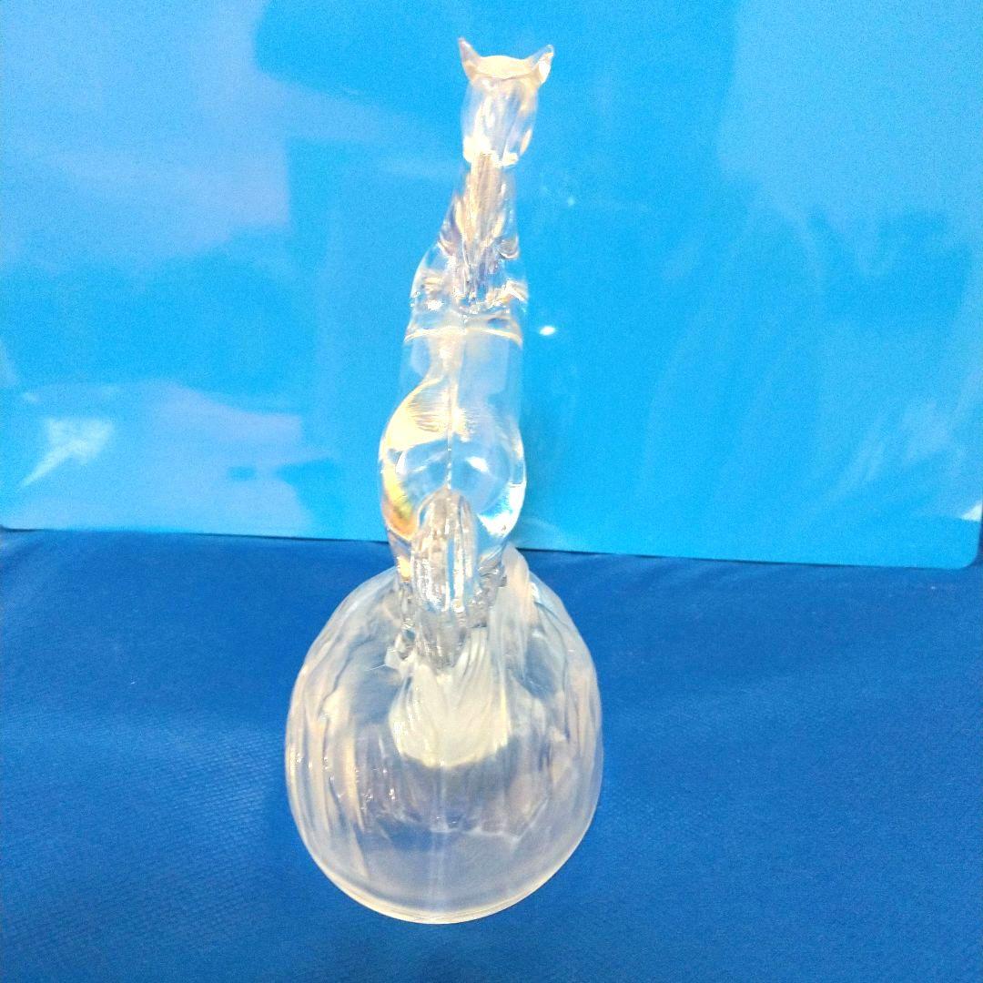 ガラス製 馬の彫刻 2体セット