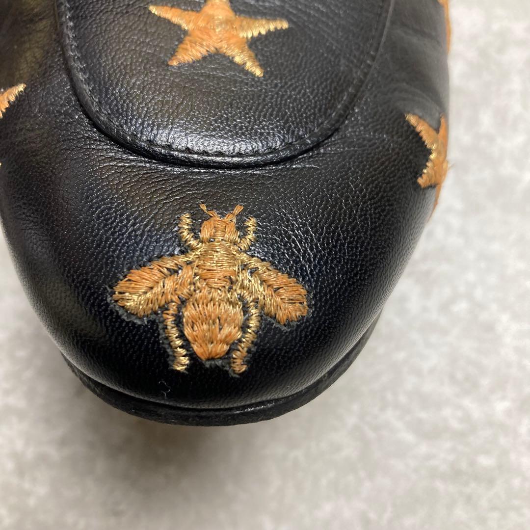 GUCCI グッチ プリンスタウン　37 エンブロイダリー　　ファー　ミュール