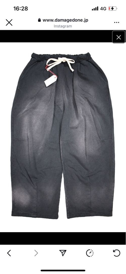 パンツ MOOJI MOOJI US Sweat Pants Aged Black