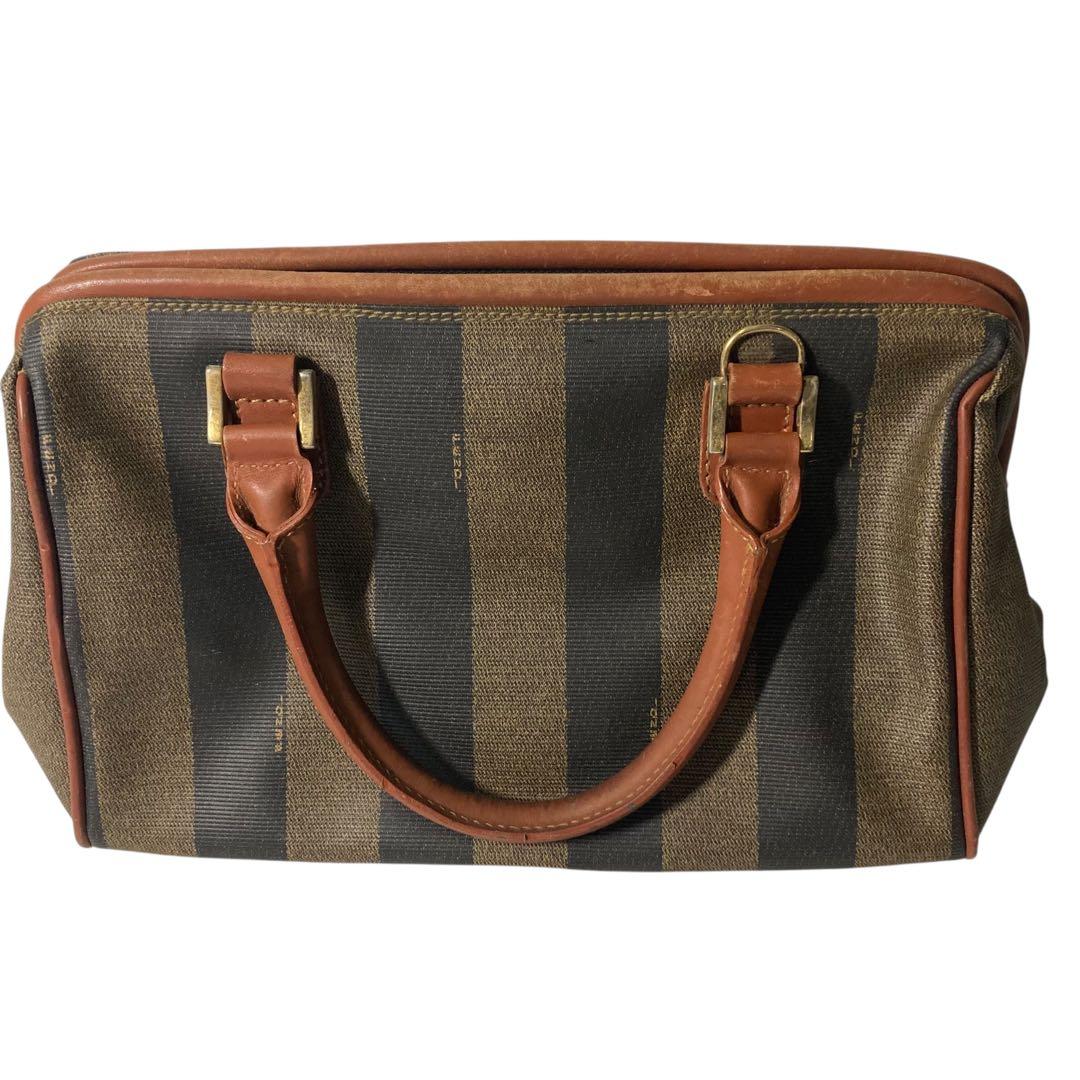 MONOTOWN FENDI ハンドバッグ ストライプ ボストン