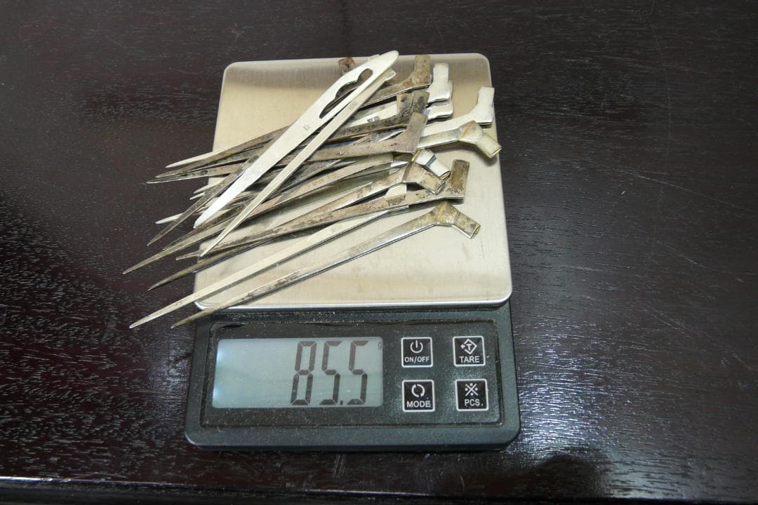 銀製 菓子切 菓子楊枝 18本 85.5g 銀食器 銀細工