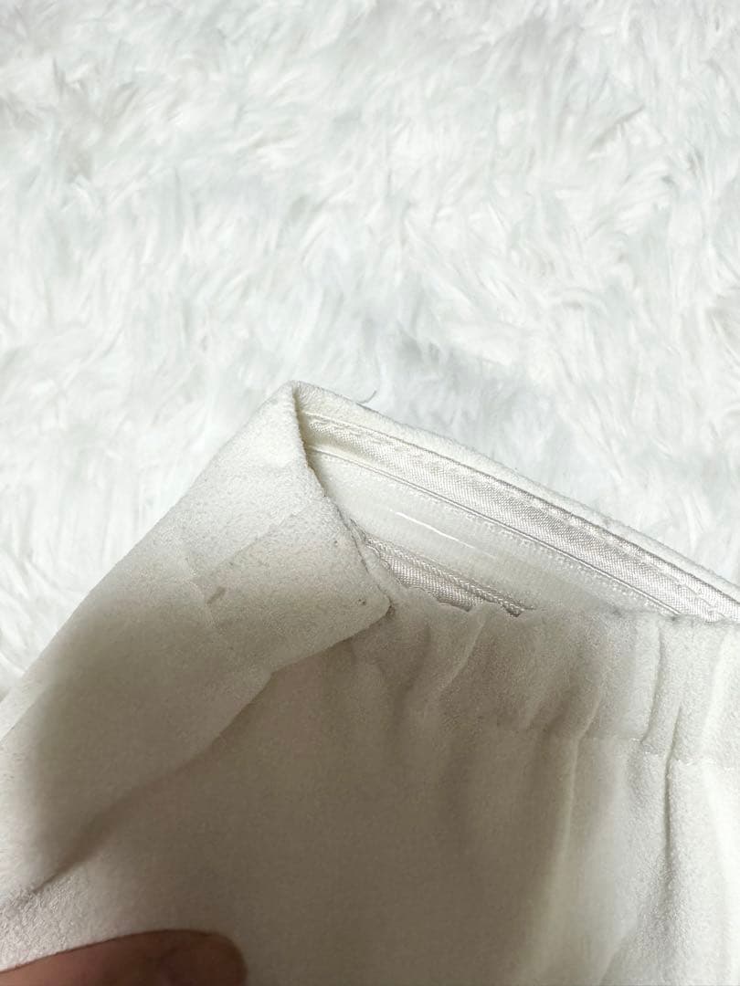 ROBE de FLEURS Glossy スリット　白　M ロングドレス