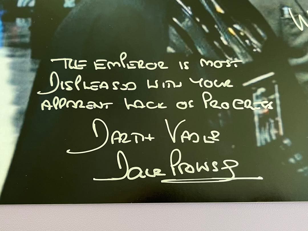 スターウォーズ　直筆サイン　ダース・ベイダー　モフ・ジャジャーロッド