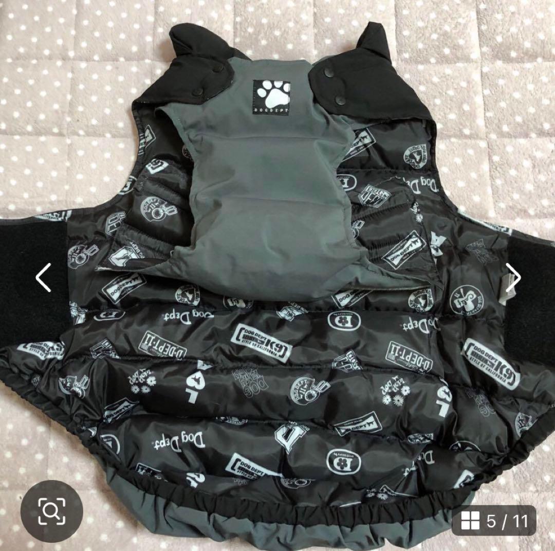 DOG DEPTファイバーダウン 3L グレー 犬服　大型犬