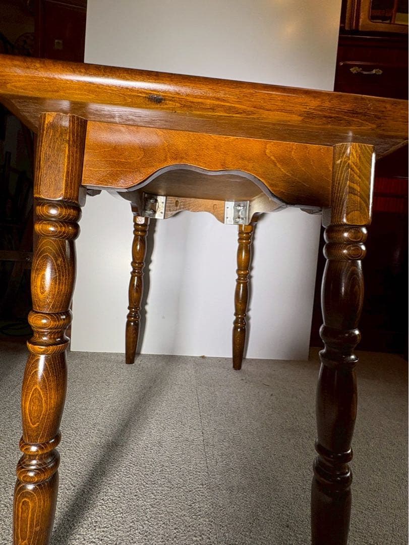 ヴィンテージ 木製サイドテーブル 英国カントリー調 昭和レトロ