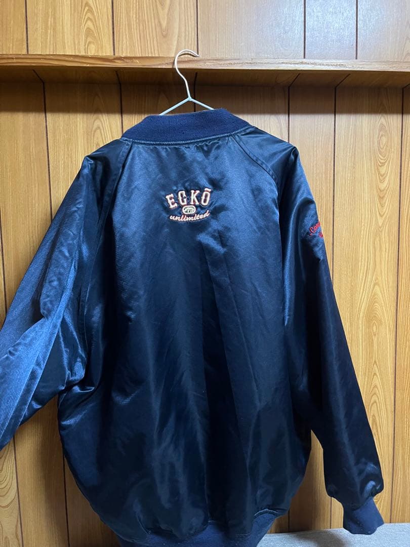 b系　ECKO UNLTD ネイビー ベージュ リバーシブル　ジャケット