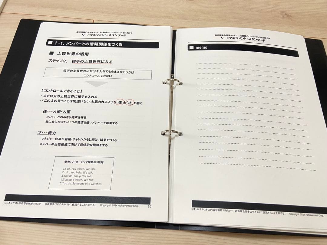 アチーブメント　リードマネジメントセミナー受講テキスト