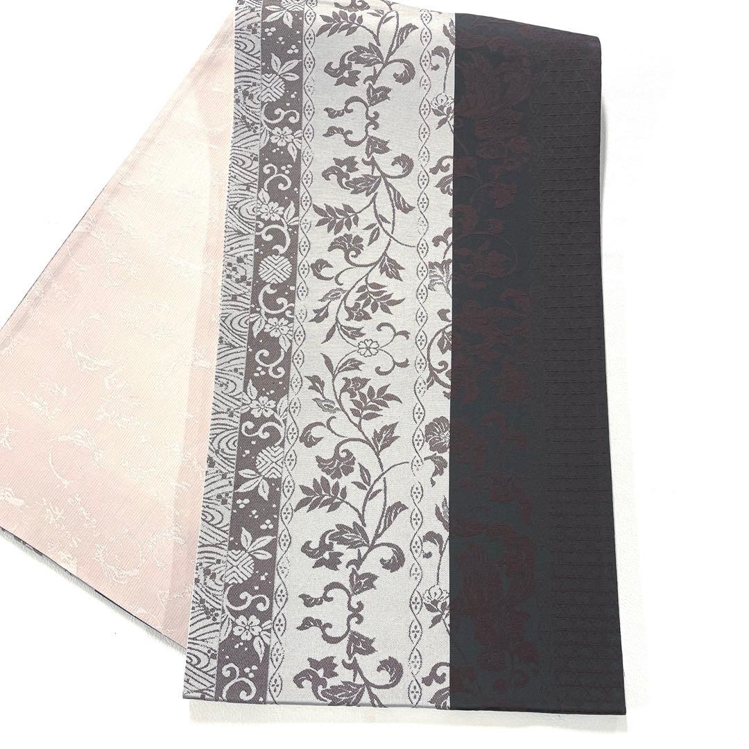 専用帯4206 ●高級 正絹 両面全通 リバーシブル 袋帯