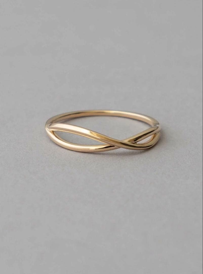 【1/18まで限定最終価格!】ete K10YGクロスリング 9号