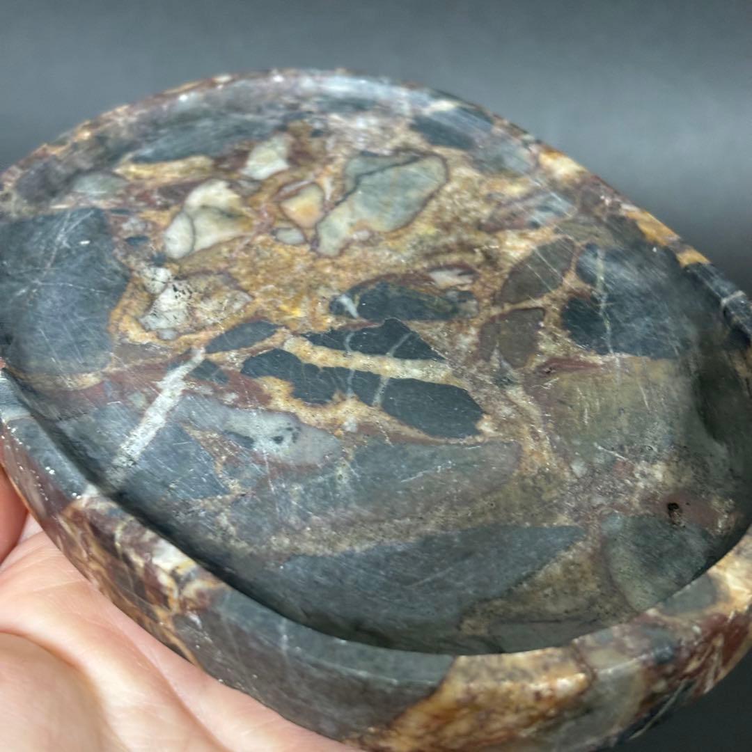 【希少】硯 すずり 天然石 礫岩 花石