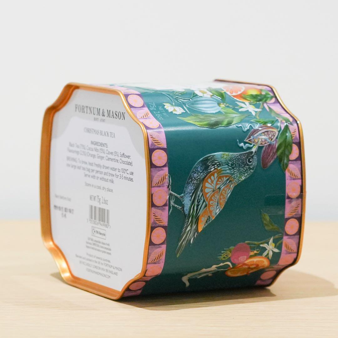 フォートナム&メイソン　クリスマス・ブラックティーバッグ
