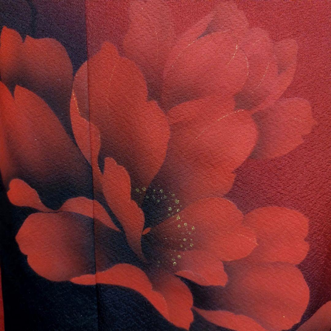 SALE中☆振袖フルセット(9点)・成人式・大輪牡丹・金彩加工・モダン・正絹