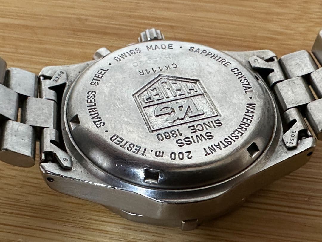 ​タグホイヤー セナモデル クロノグラフ CK111R 動作未確認