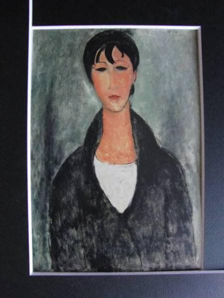 アメディオ・モディリアニ、婦人像、希少な画集より、新品高級額装付