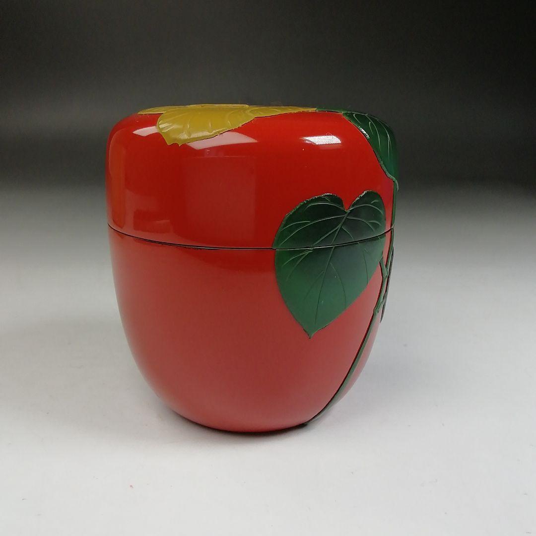 Ｔ９９７　棗　『ゆうなの花』『朱塗』『琉球漆器』　木箱　茶道具