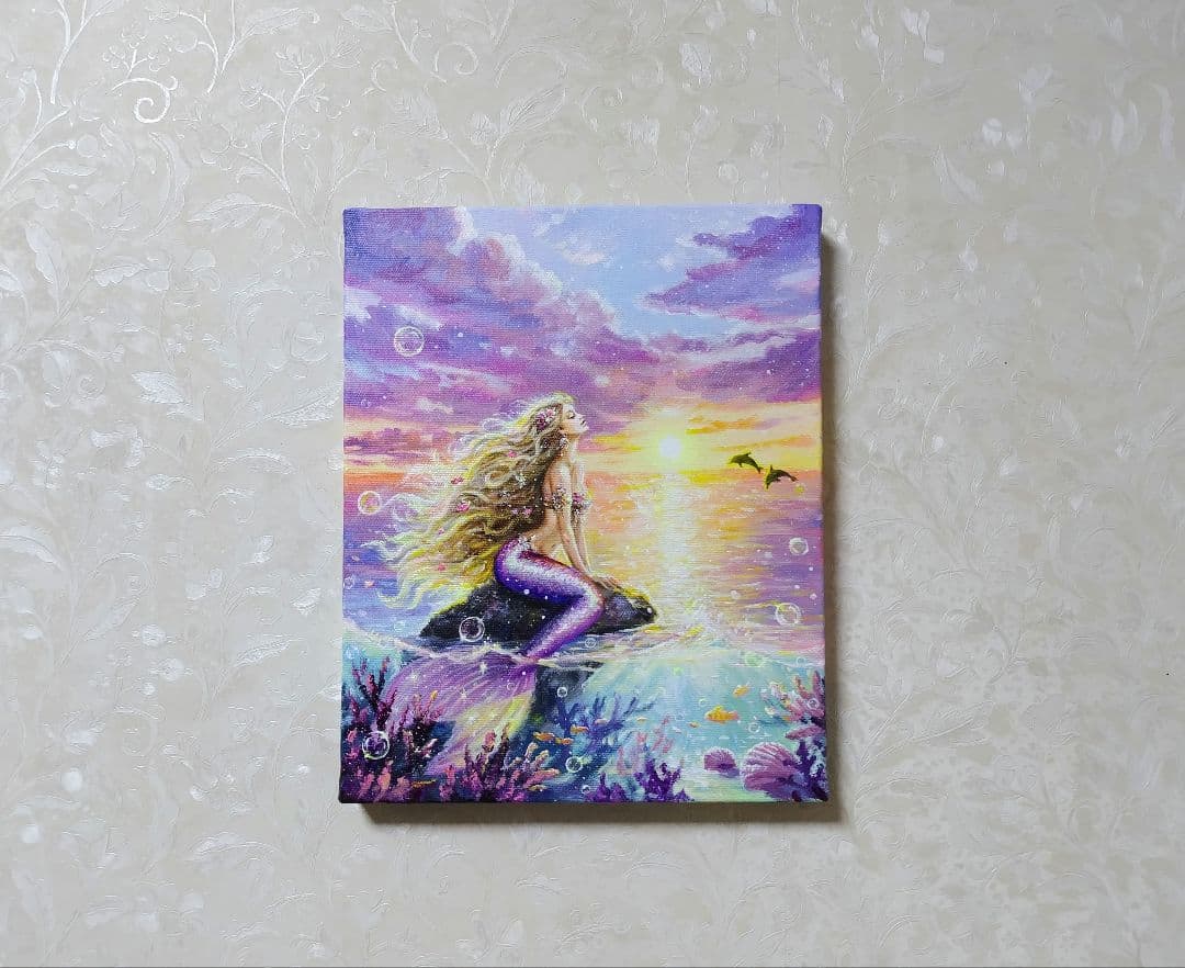 マ*Y様 【陽を浴びて】アクリル画 F3 風景画 絵画