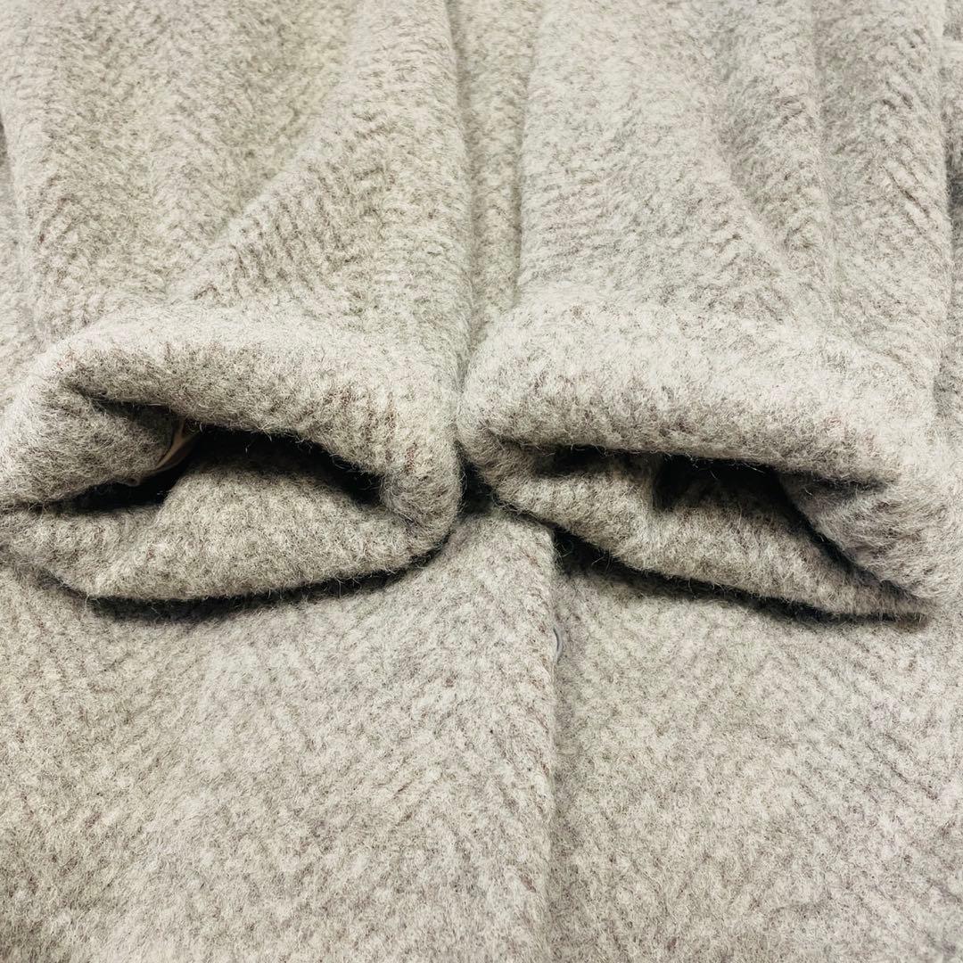 【定価16万】ルブーケ LE bouquet ロングコート ヘリンボーン グレー