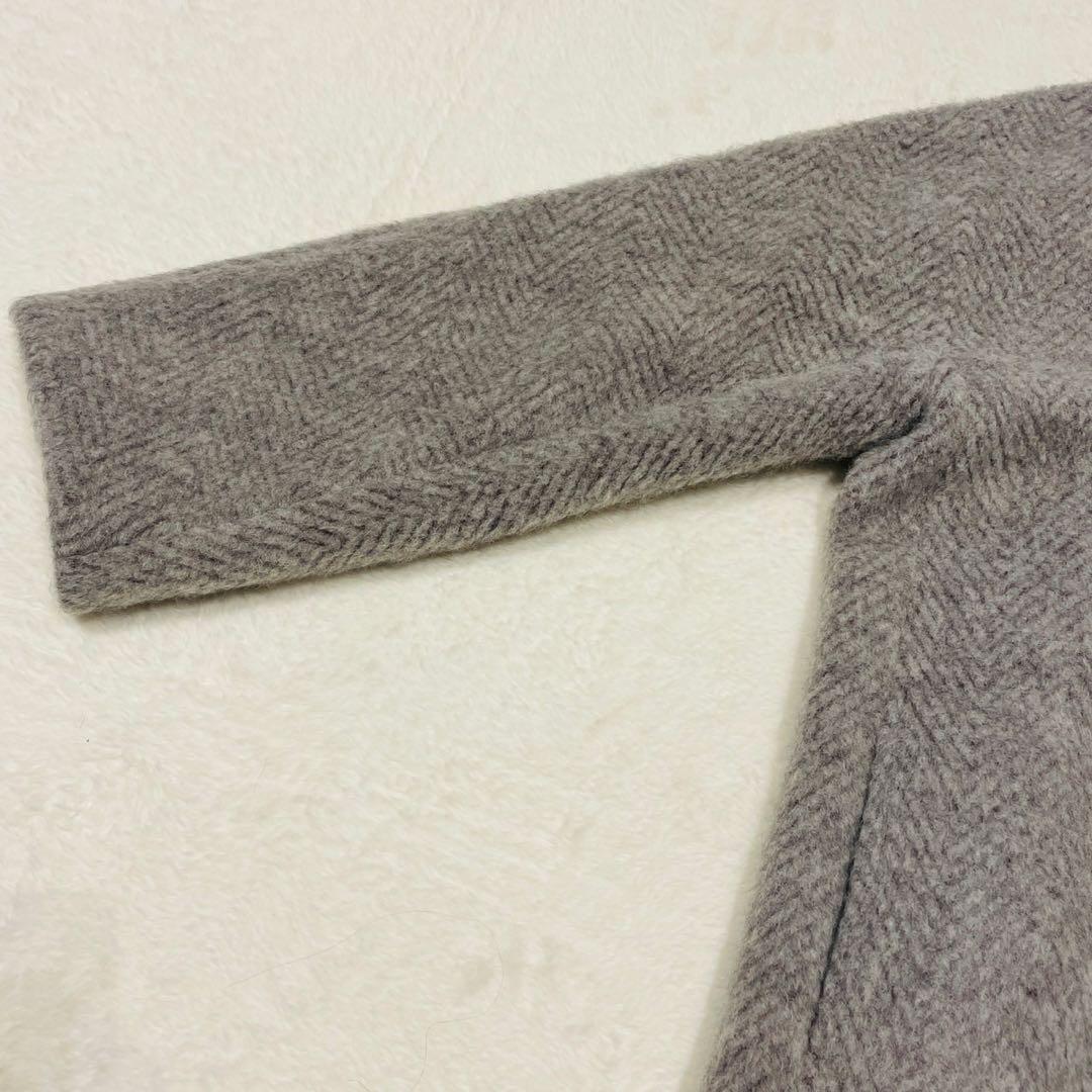 【定価16万】ルブーケ LE bouquet ロングコート ヘリンボーン グレー