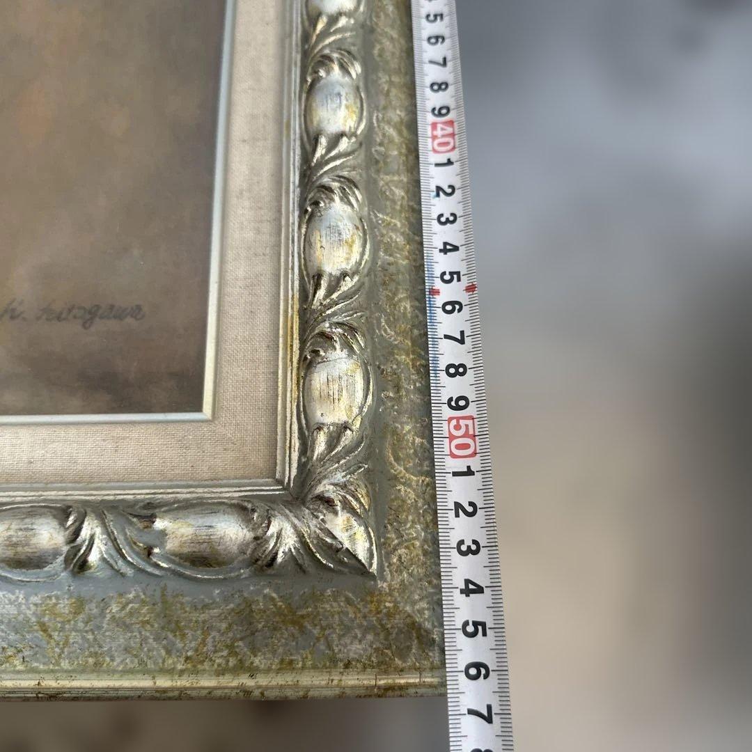 とても雰囲気がある素敵な女性の肖像 油彩画 サイン入り