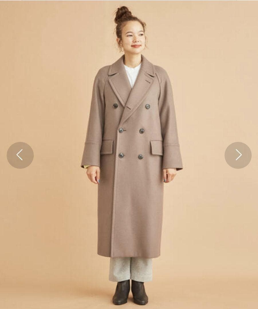 ビューティーアンドユース ハミルトンラムウール チェスターコート ロング M