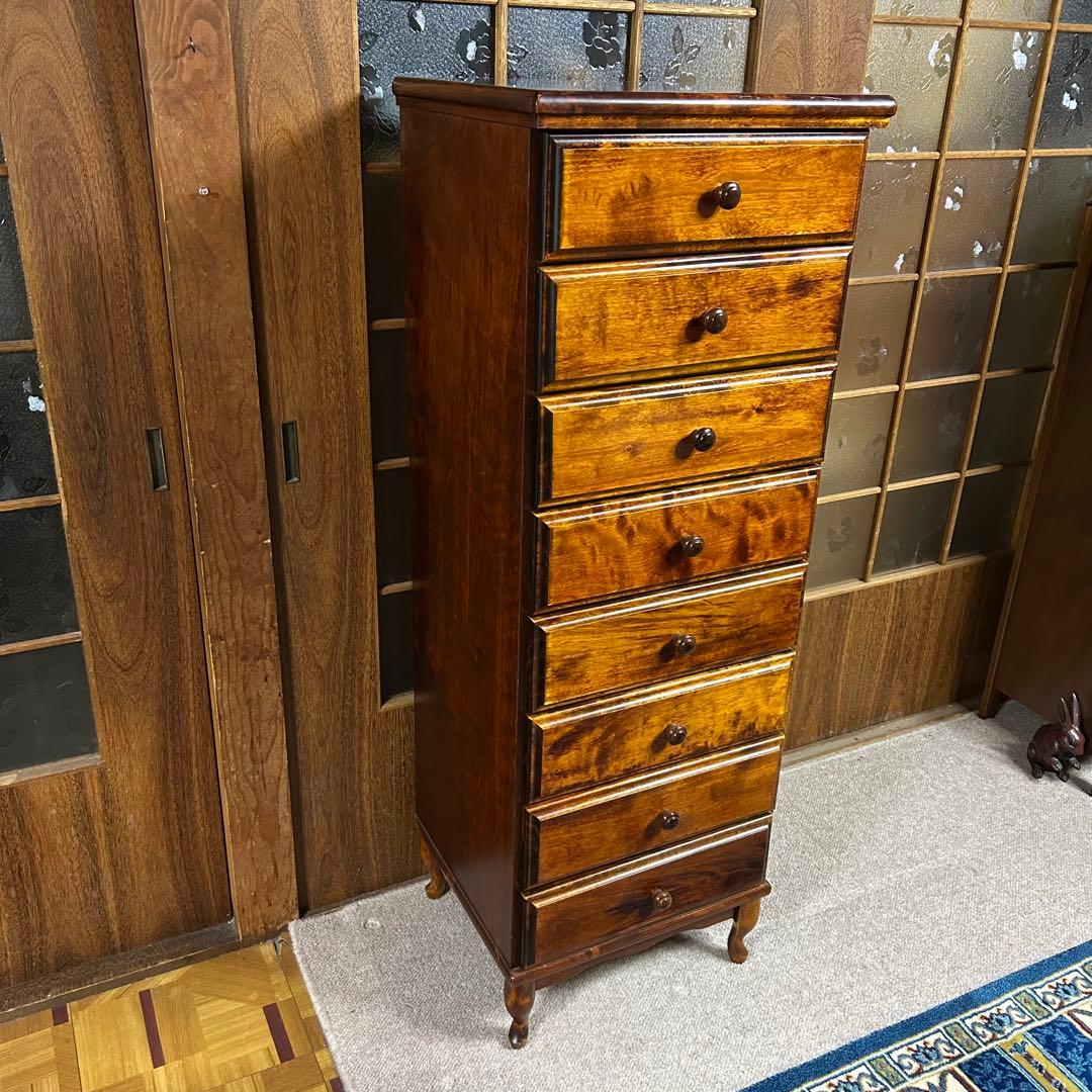 【美品】 猫脚 8段 チェスト