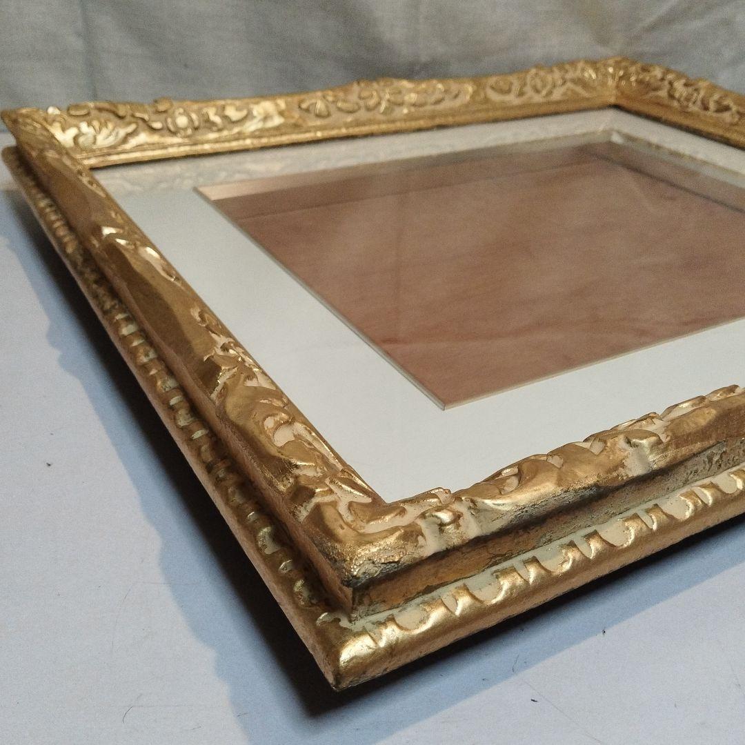 油絵　金　F6 額縁　ガラス使用